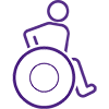Motor and mobility impairment icon
